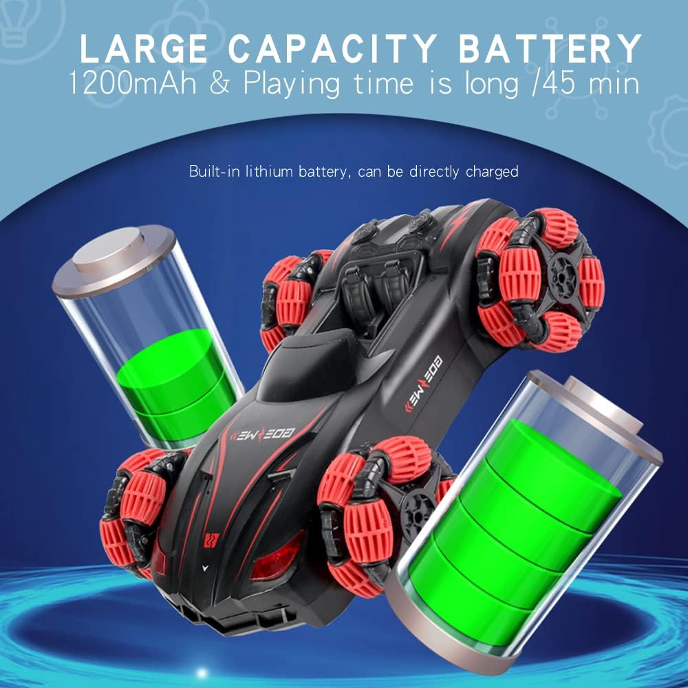 Auto de control remoto para niños 8-12 RC Drift Car  Doble pulverización  Rotación de 360 grados  Juguetes de oruga RC 116 al aire libre para niños