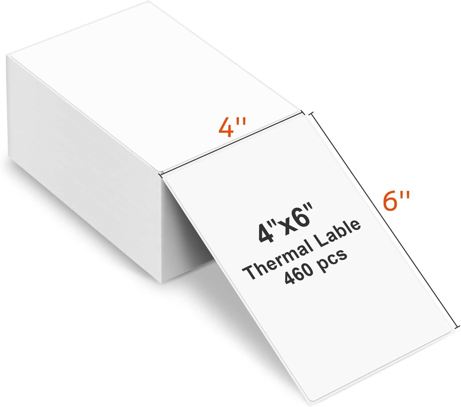 Etiquetas térmicas auténticas de 4 x 6 pulgadas (paquete de 460), etiquetas perforadas plegables compatibles con impresora de etiquetas Nelko PL70E,