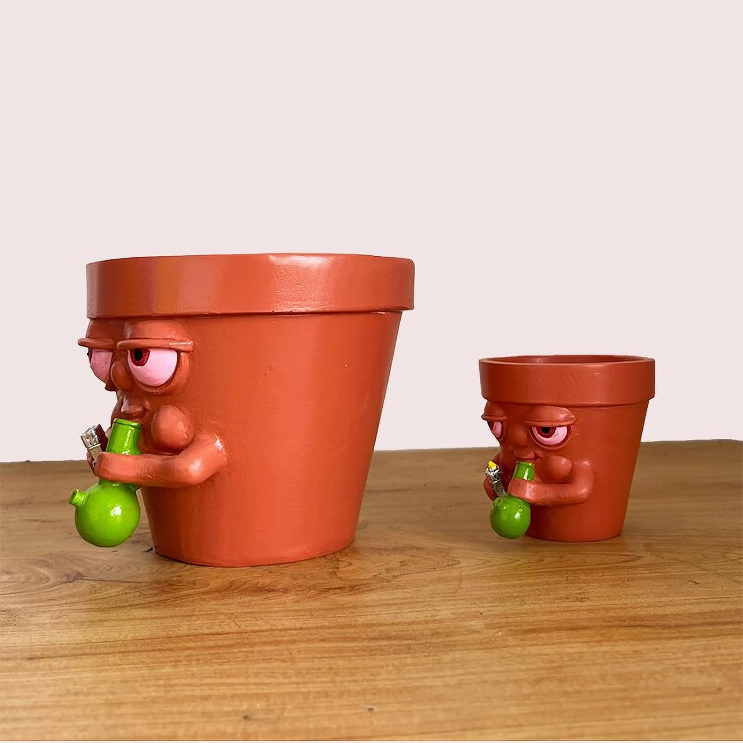 Maceta divertida para suculentas de interior, maceta divertida, maceta creativa, maceta con tubo y encendedor, maceta para suculentas, maceta