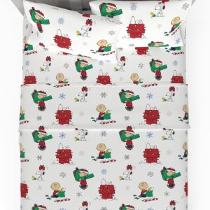 Franco Peanuts Charlie Brown & Snoopy – Juego de sábanas de franela de 100 % algodón súper suave, tamaño matrimonial, (producto oficial) Franco Peanuts Charlie Brown & Snoopy – Juego de sábanas de franela de 100 % algodón súper suave, tamaño matrimonial, (producto oficial)