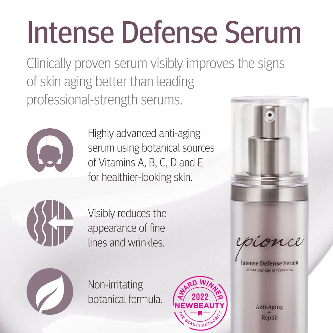 Epionce Intense Defense Serum – Anti Aging Serum for Face Anti Aging, Brightening Serum with Vitamin C, Vitamin E, Vitamin D, A, B, Niacinamide Serum