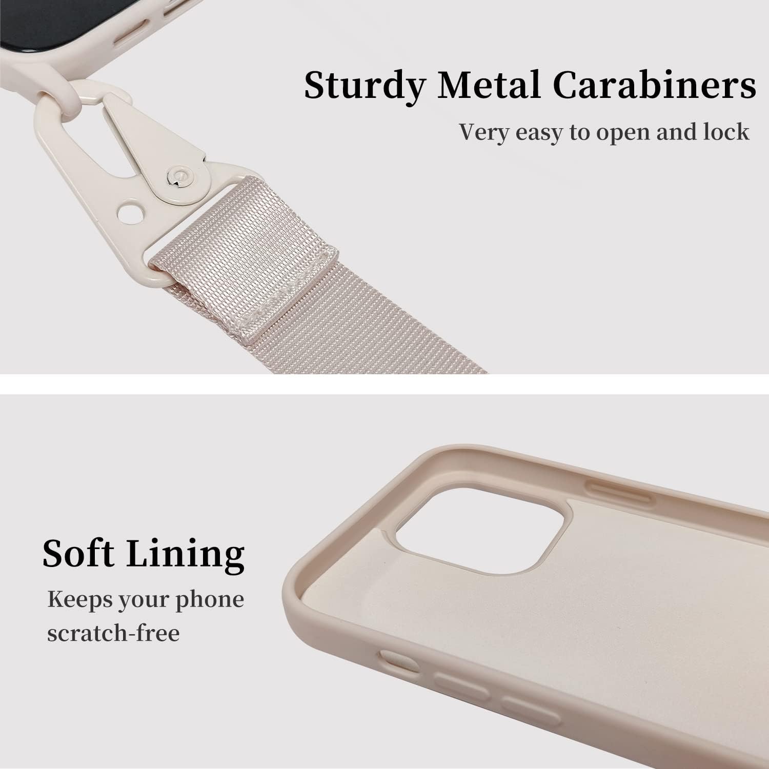 VooDirop Funda compatible con iPhone 15 Pro Max con cordón, funda cruzada para iPhone con correa ajustable a prueba de golpes, protección contra