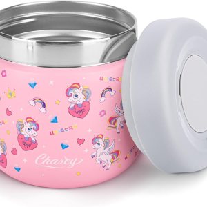Charcy Tarro de comida aislado de acero inoxidable para niños, termo de sopa de boca ancha a prueba de fugas, juego de recipientes para 8 horas Charcy Tarro de comida aislado de acero inoxidable para niños, termo de sopa de boca ancha a prueba de fugas, juego de recipientes para 8 horas