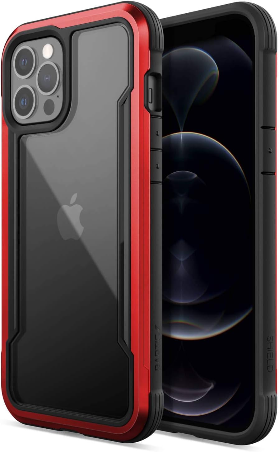 Raptic Shield – Funda compatible con iPhone 12 Pro Max, protección contra golpes, marco de aluminio duradero, probada para caídas de 10 pies de