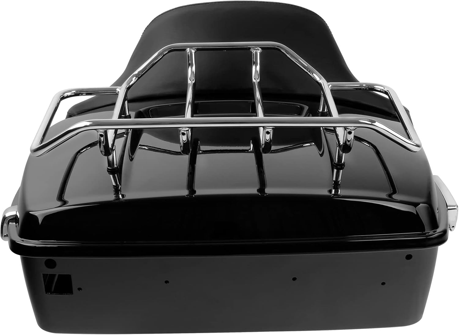 XFMT Portaequipajes superior King Tour Pack de 13.1 pulgadas + almohadilla de respaldo King Tour Pack – Road Zeppelin Styling para Harley Road King