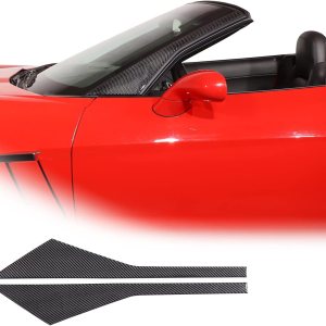2 piezas de calcomanías de panel de pilar A de fibra de carbono suave para Chevrolet Corvette C6 2005-2013 Accesorios de moldeo de pilar A (negro) 2 piezas de calcomanías de panel de pilar A de fibra de carbono suave para Chevrolet Corvette C6 2005-2013 Accesorios de moldeo de pilar A (negro)