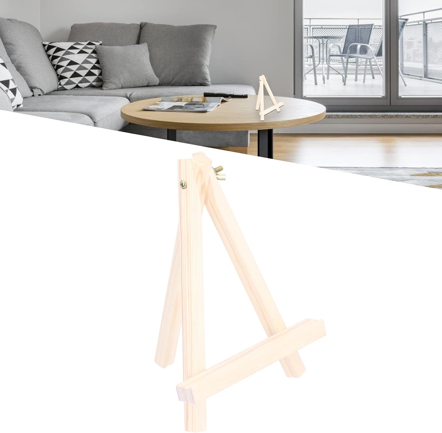 Honio Mini caballete, soporte de exhibición de pintura de madera para exteriores para amigos para niños para boda
