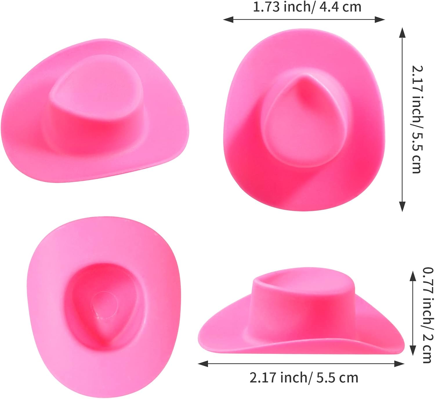 30 piezas de mini sombrero de vaquero occidental, sombrero de vaquera, sombreros de muñeca lindos de plástico, accesorios de decoración para fiesta