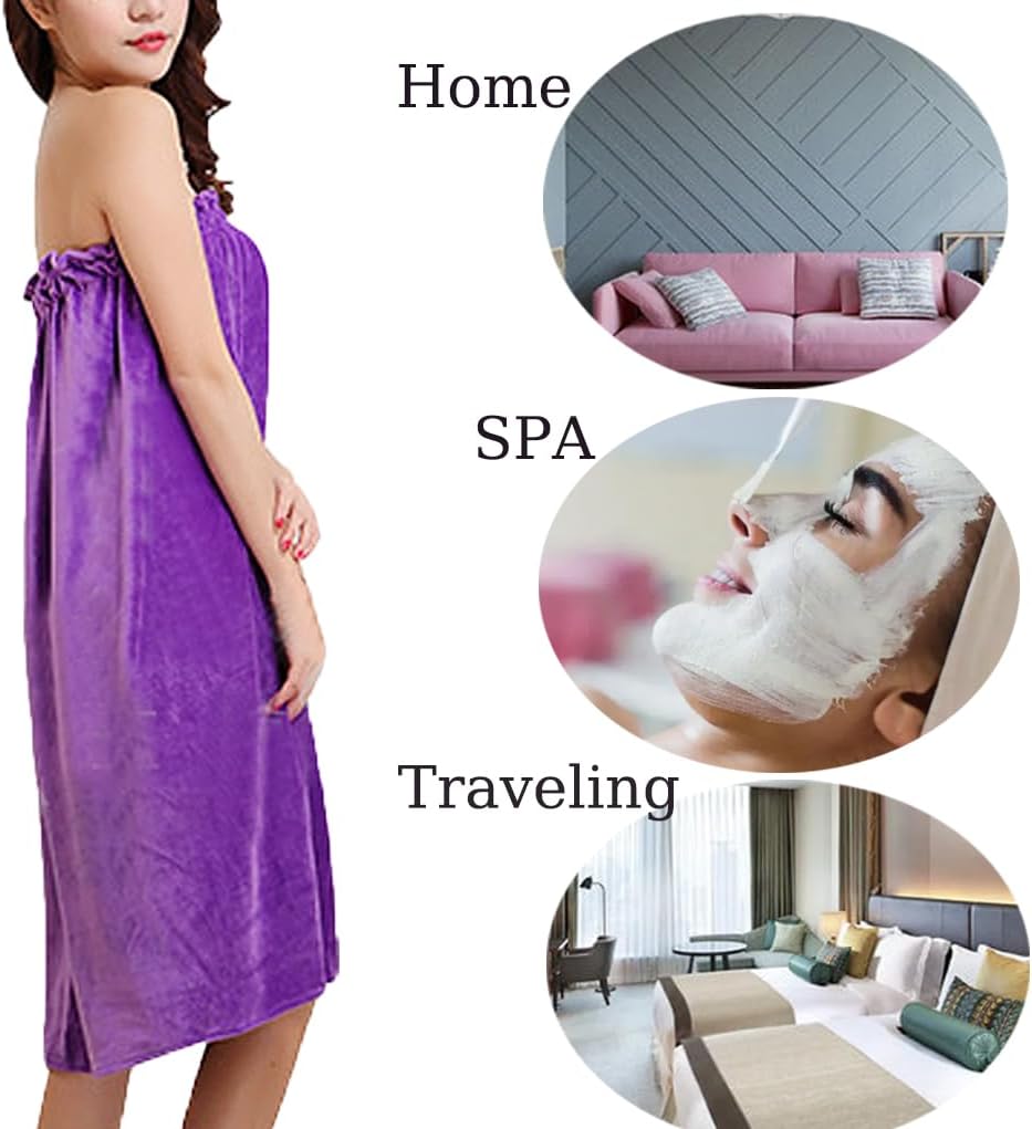 Toalla envolvente para el cuerpo con broches de presión, toallas de felpa, toalla de spa, envolturas de baño para mujeres después de la ducha