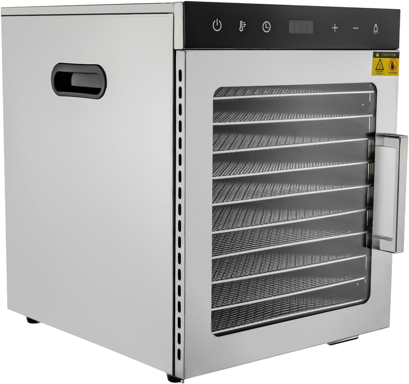 Deshidratador de alimentos, máquina eléctrica de secado de alimentos de 800 W con temperatura digital y temporizador, 10 bandejas de acero