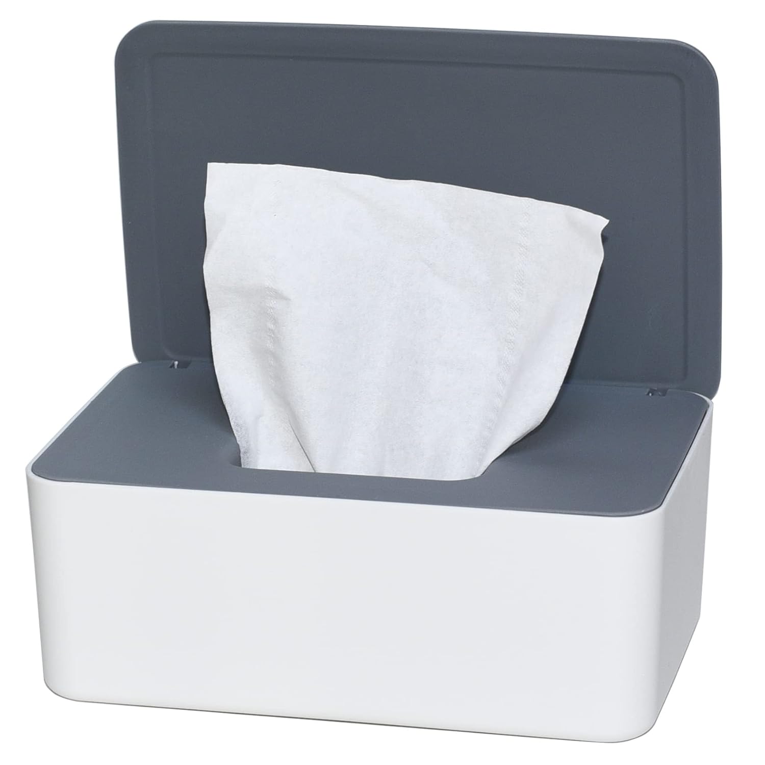 Dispensador de toallitas para pañales, caja de almacenamiento de pañuelos, soporte dispensador de toallitas húmedas con tapa para el hogar, oficina,