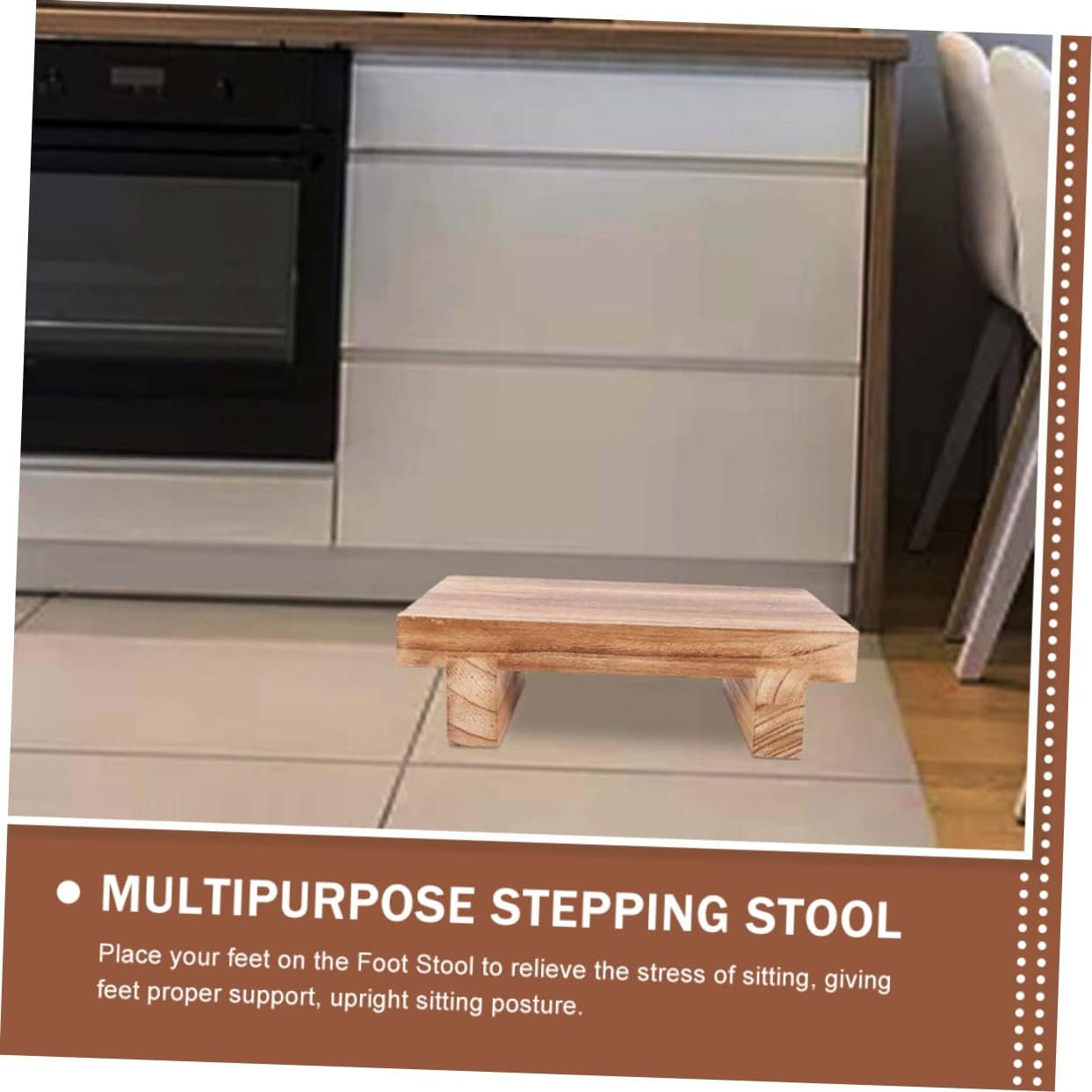 Tofficu Taburete de mesita de noche, taburete de cocina para niños pequeños, taburete de madera para niños, taburete de madera para adultos, muebles
