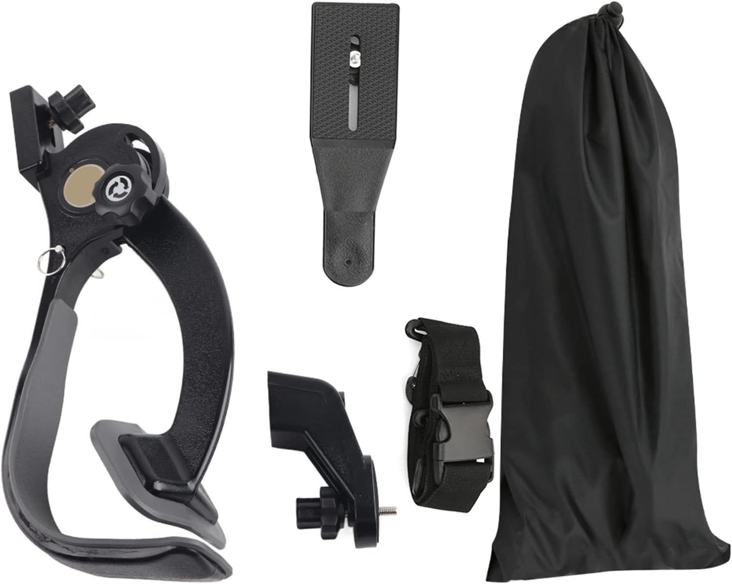SR-500 Soporte de hombro de cámara negra, correa de cámara DSLR Fotografía Hombro Shock Soporte estabilizador Rig