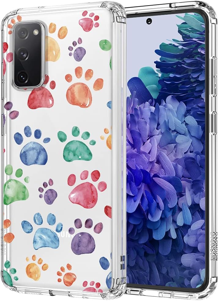 MOSNOVO Funda diseñada para Galaxy S20 FE, protección contra caídas de grado militar de 6.6 pies, funda transparente a prueba de golpes para Samsung