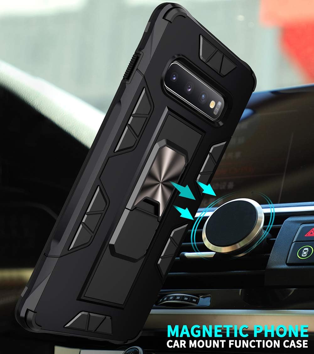 Funda Samsung Galaxy S10 Plus para Samsung Galaxy S10+ de grado militar, funda con función atril incorporada, armadura, resistente, a prueba de