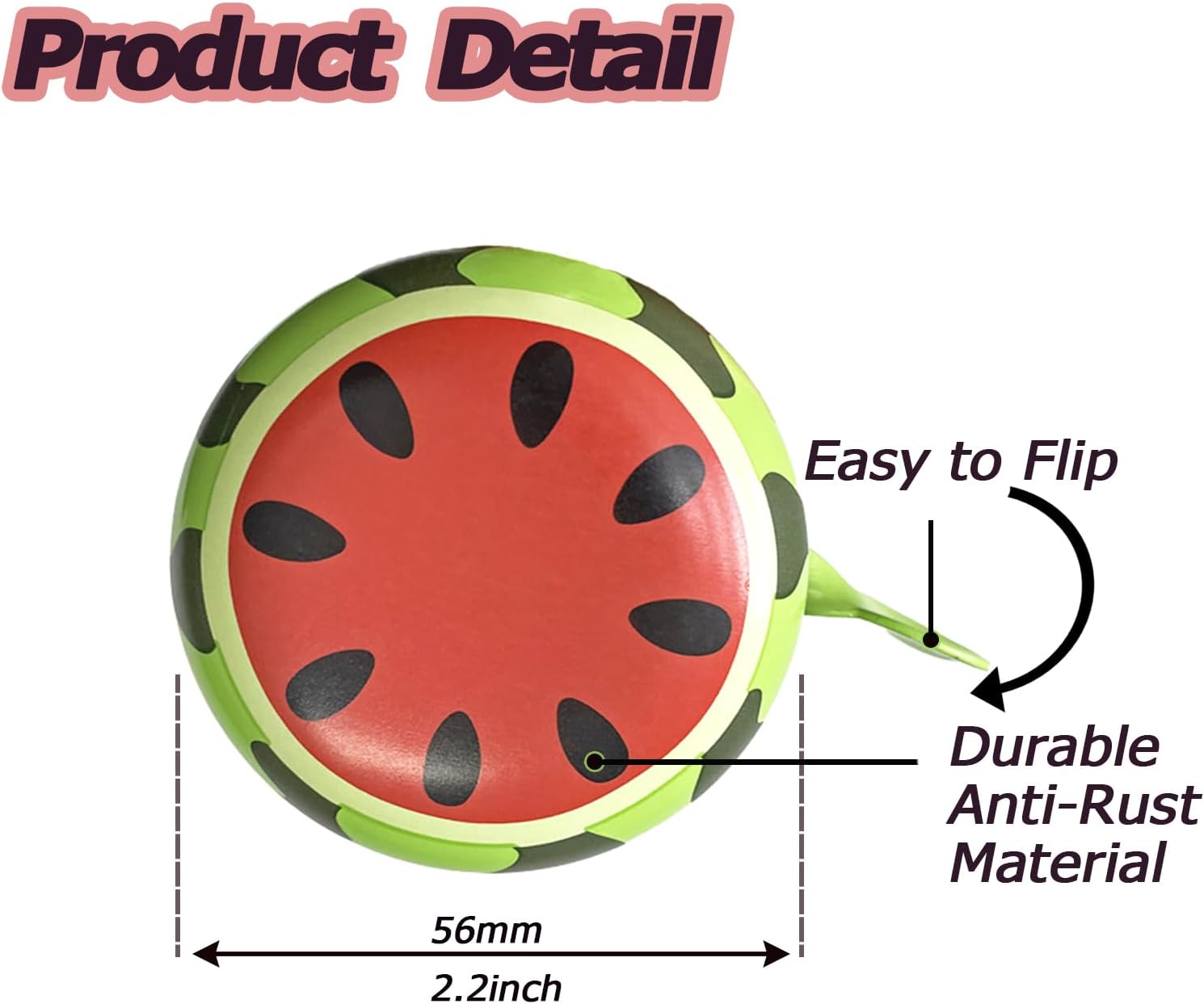 Fruits Bike Bell for Kids, Adjustable Size Bicycle Bell Bike Accessories for Adult Clear Sound Bike Horns