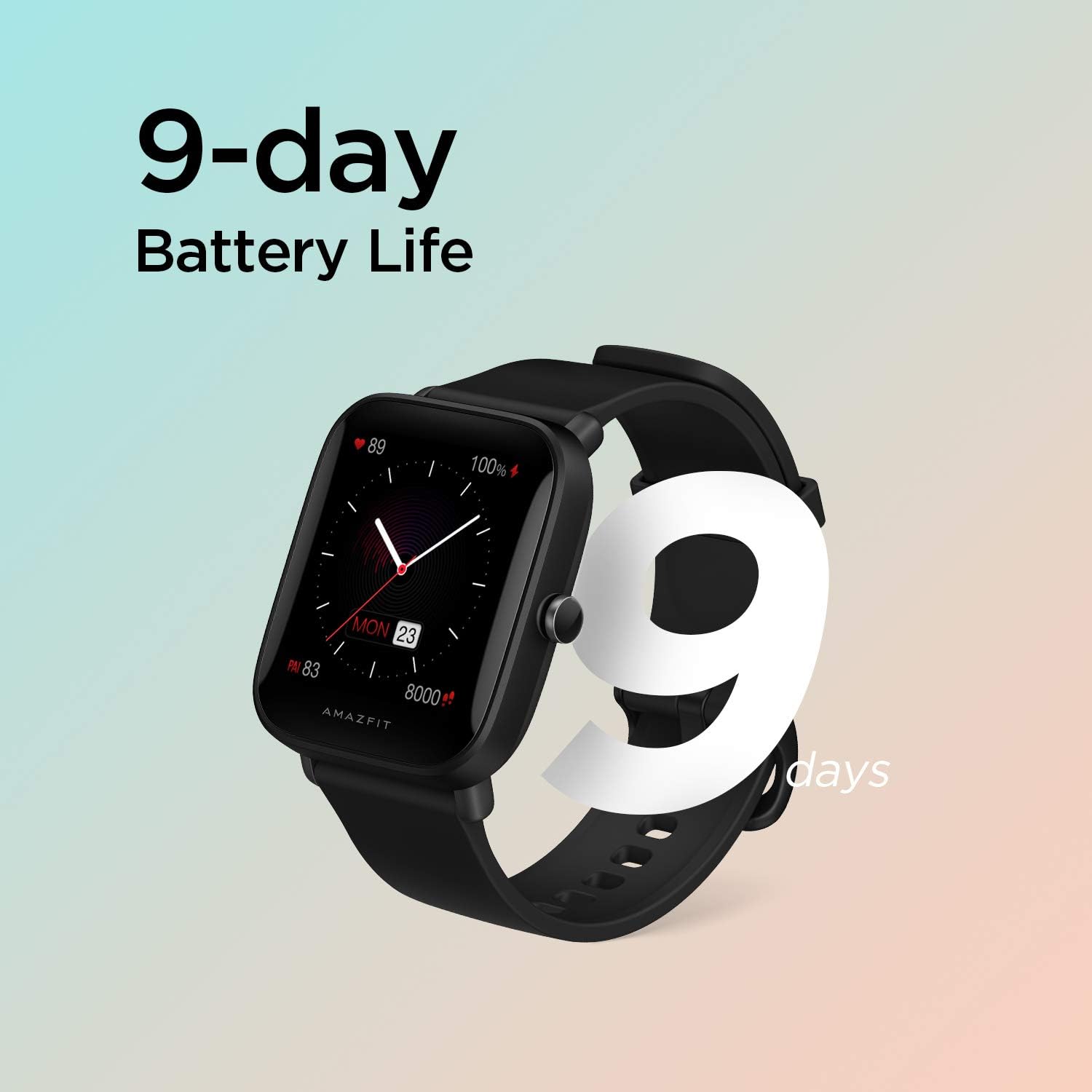 Amazfit BIP U Pro Smart Watch con GPS incorporado, duración de la batería de 9 días, rastreador de fitness, oxígeno de sangre, ritmo cardíaco,
