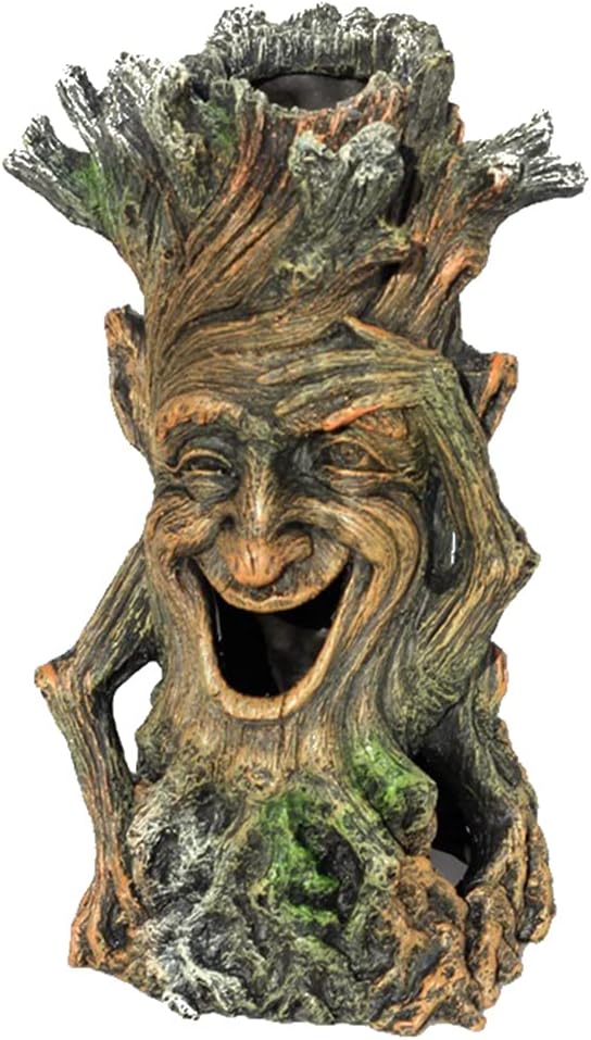 WE-POLUJ Statu – Adorno de resina, tronco de árbol, decoración de acuario, pecera, decoración para el hogar, paisajismo, manualidades para pecera,