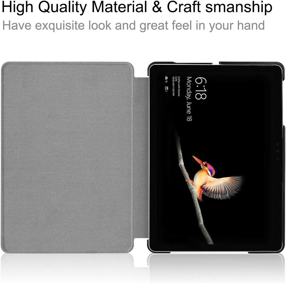 Funda para Surface Go 4 2023 Go 3 2021 Go 2 2020 Surface Go 2018, funda inteligente de piel delgada con soporte para lápiz para Microsoft Surface Go