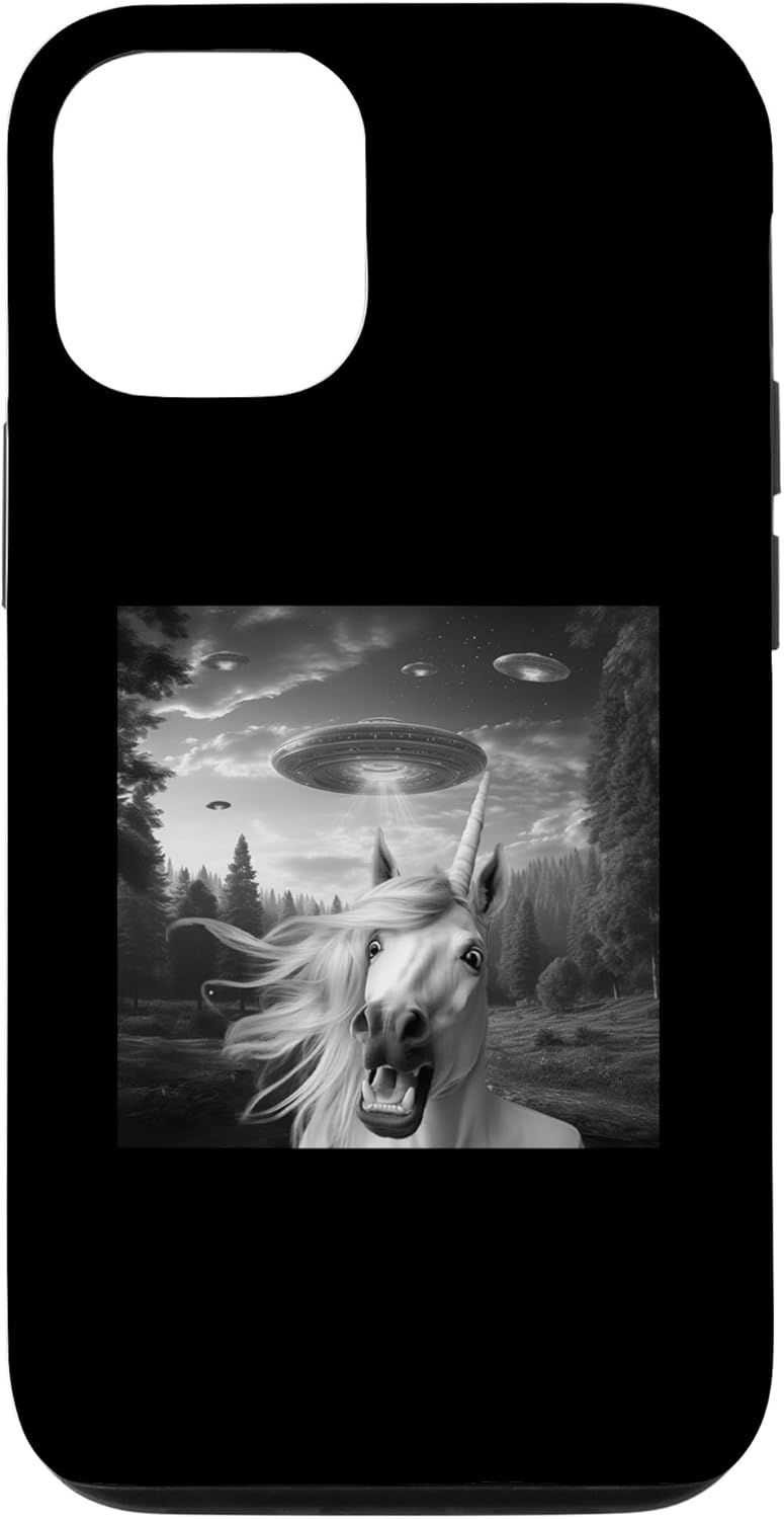 iPhone 14 Pro Alien UFO Selfie Unicorn Spaceship Weirdcore Funny Case