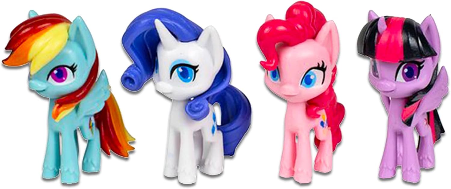MLP – Juego de juguetes para apretar  Paquete de 3 piezas con juguetes para apretar MLP, calcomanías MLP y colgador de puerta de princesa de playa