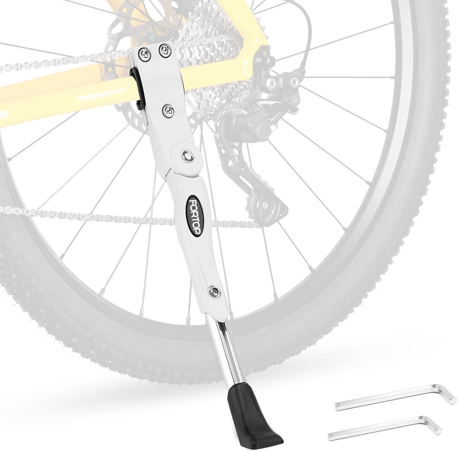 FORTOP Soporte de bicicleta de aleación de aluminio ajustable para bicicleta de 22 pulgadas, 24 pulgadas, 26 pulgadas, 27.5 pulgadas, 29 pulgadas,