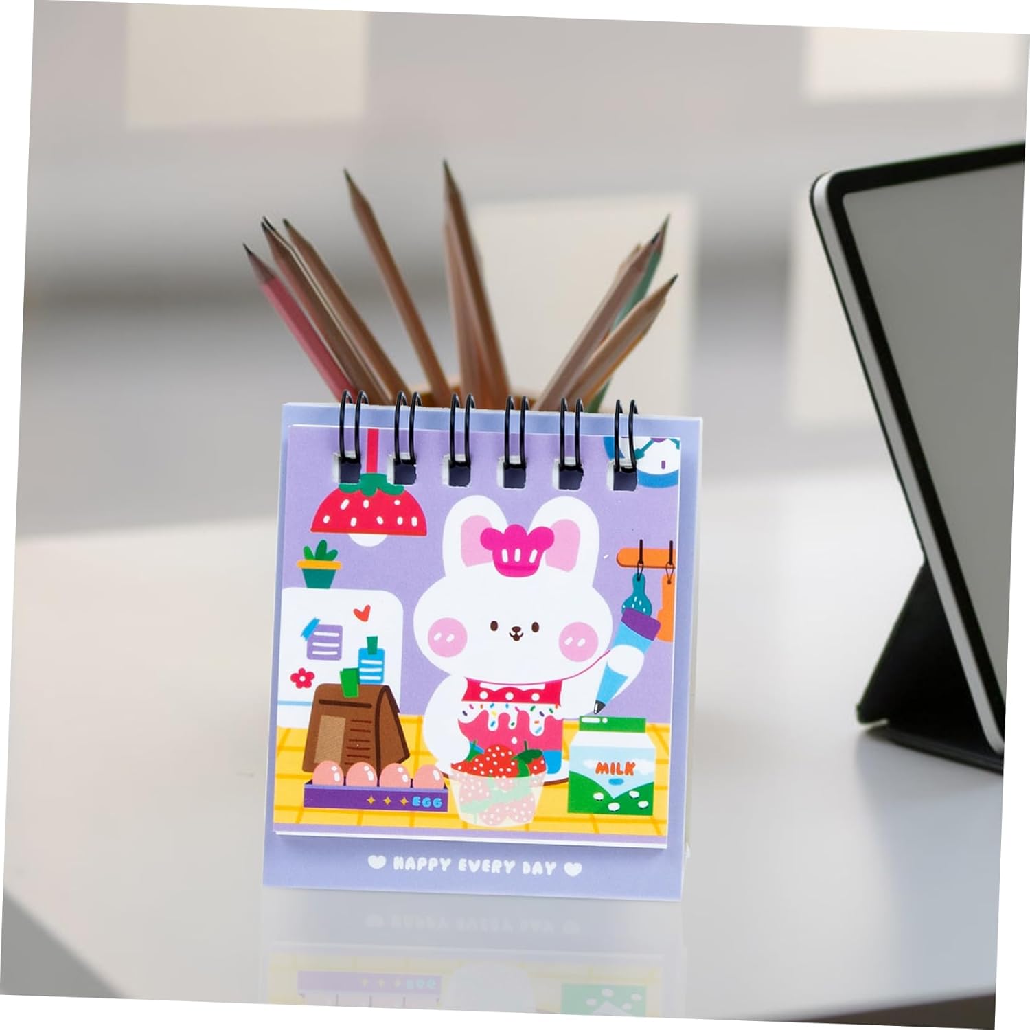 MAGICLULU 12 piezas 2023 mini calendario de escritorio con temática de conejito para fiesta, accesorio de habitación, calendario de escritorio 2023,