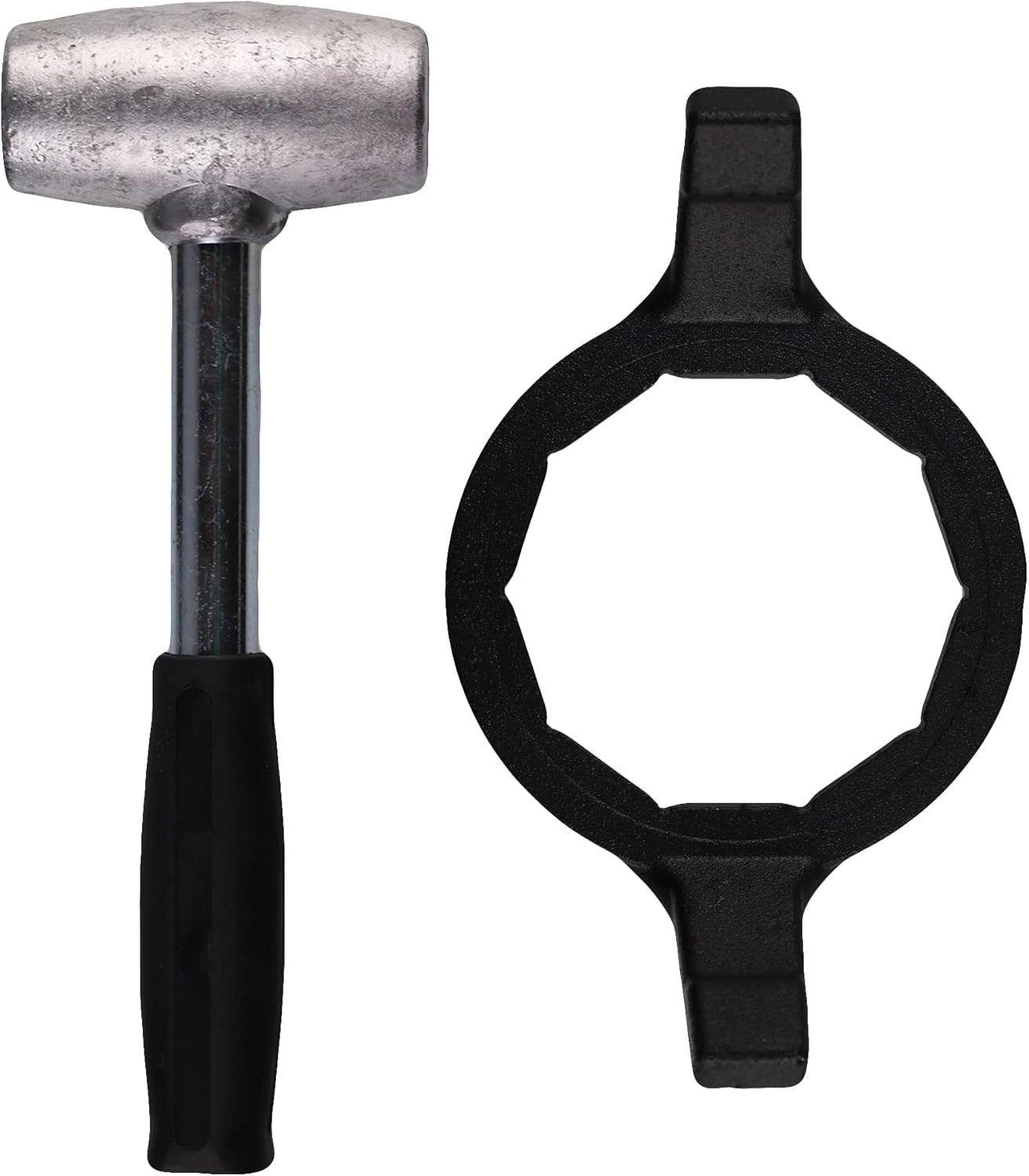 Juego de martillo de plomo de 4 libras y llaves de bala de 10 lados, martillo de plomo de golpe muerto + llave de baladiamante son herramientas