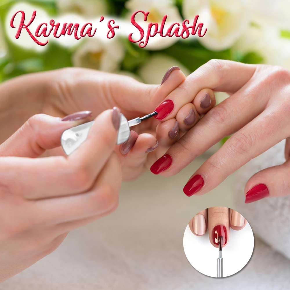 Esmalte de uñas de Navidad Karma’s Splash  Juego de base de esmalte de uñas natural  Removedor de esmalte de uñas lavanda  Arte de uñas no tóxico