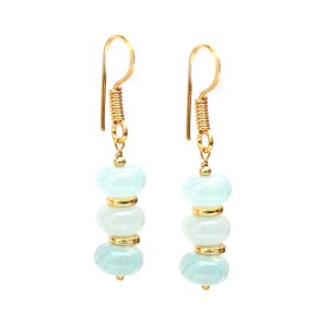 Gempires Mother’s Day Gift Natural Aqua Chalcedony in 14k Yellow Gold Plated Drop Dangle Earring For Women – Healing Gemstone Jewelry for Women Gempires Mother’s Day Gift Natural Aqua Chalcedony in 14k Yellow Gold Plated Drop Dangle Earring For Women – Healing Gemstone Jewelry for Women