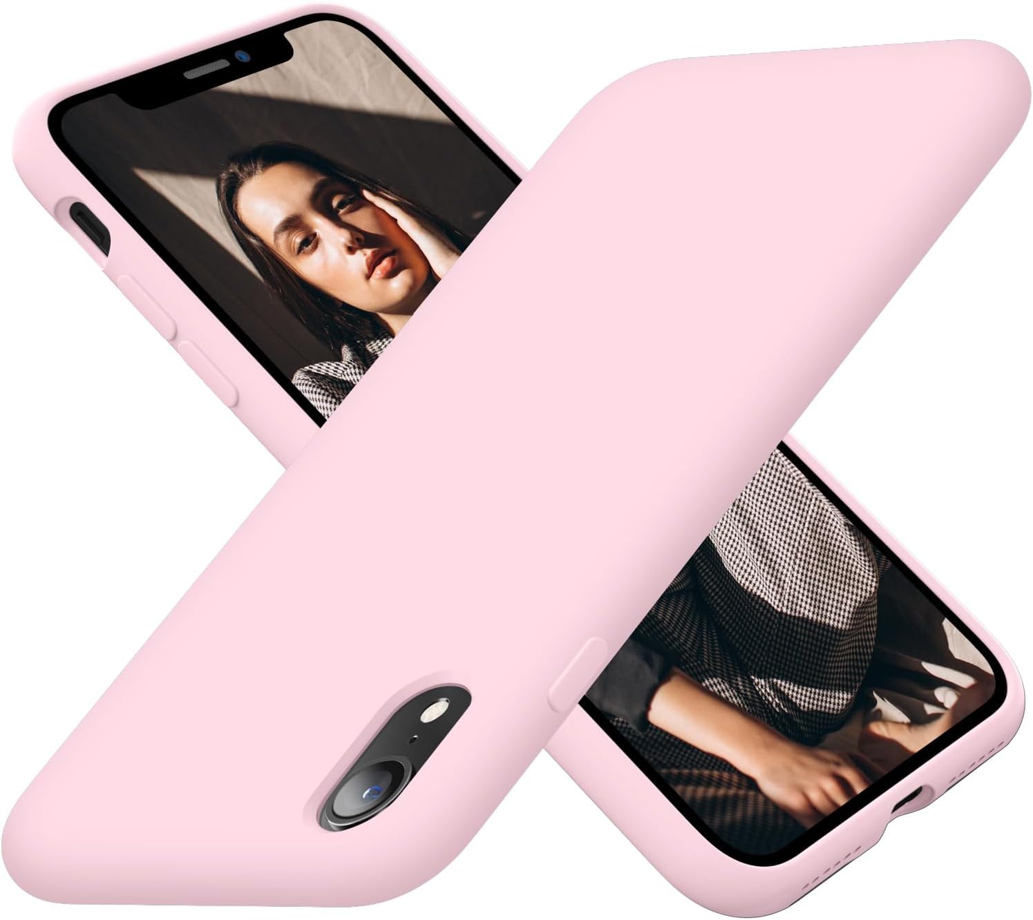Cordking Funda para iPhone XR, funda de silicona ultra delgada a prueba de golpes con forro de microfibra suave antiarañazos, 6.1 pulgadas, color