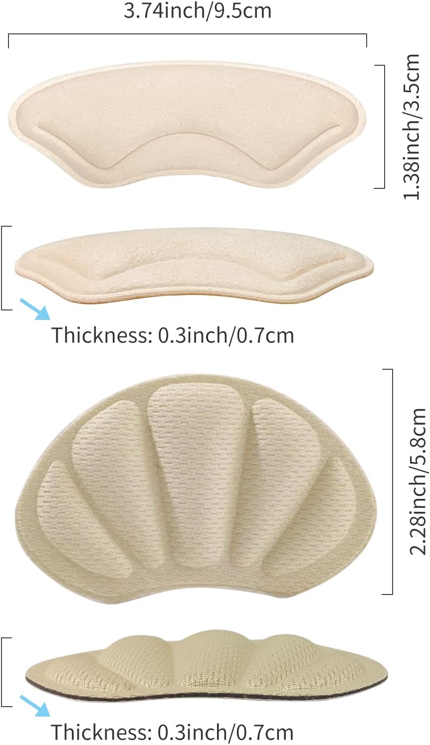 Almohadillas de talón para mujer, Varios colores