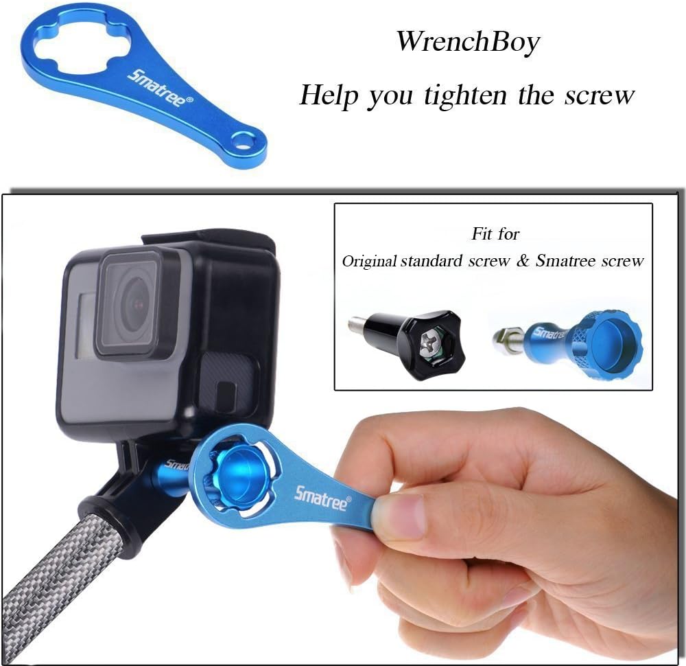Smatree S2C – Palo selfie de fibra de carbono compatible con GoPro Hero 1211109876543 Plus321cámara de sesiónDJI Osmo Action 43 (el control remoto