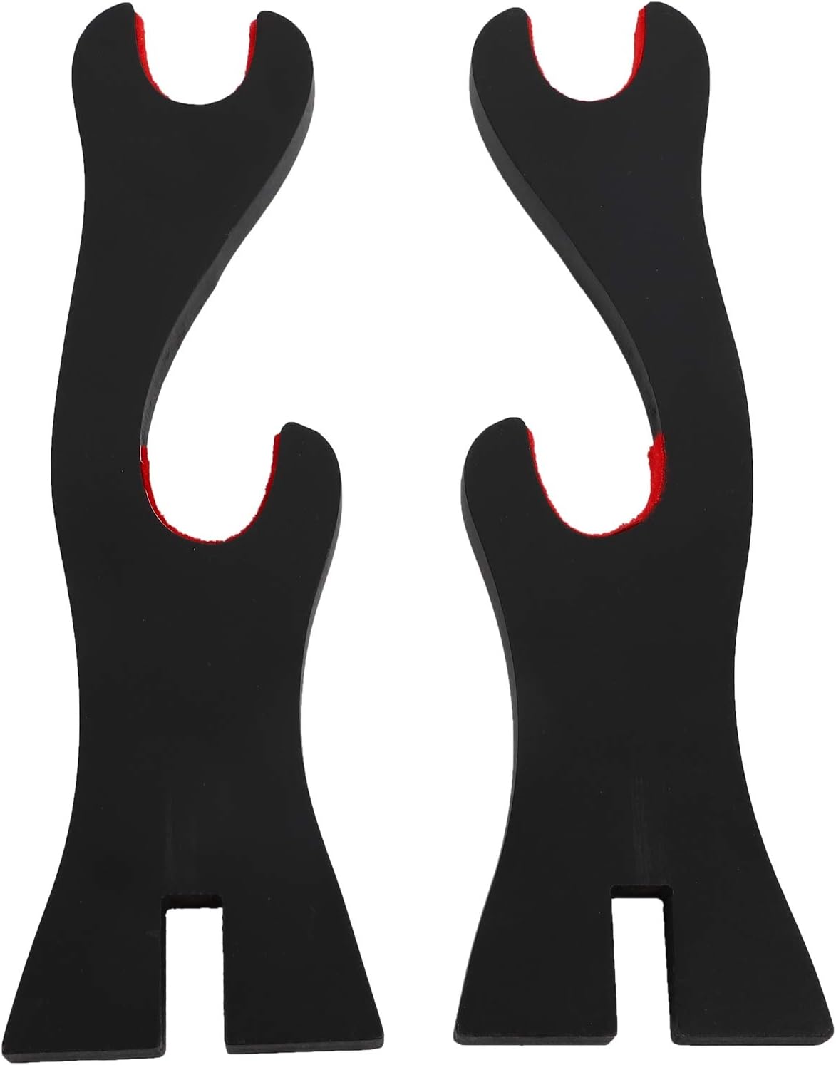 2 Tier Katana Sword Holder Black Bracket Hanger Red Cotton Display Stand