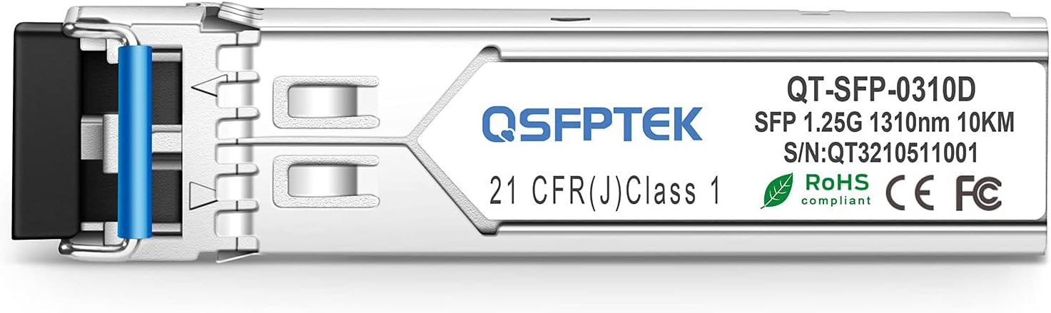 Módulo SFP 1.25G, transceptor monomodo 1000Base-LX, 1.25G Mini Gbic para Juniper EX-SFP-1GE-LXQFX-SFP-1GE-LX, Ubiquiti UniFi, Meraki