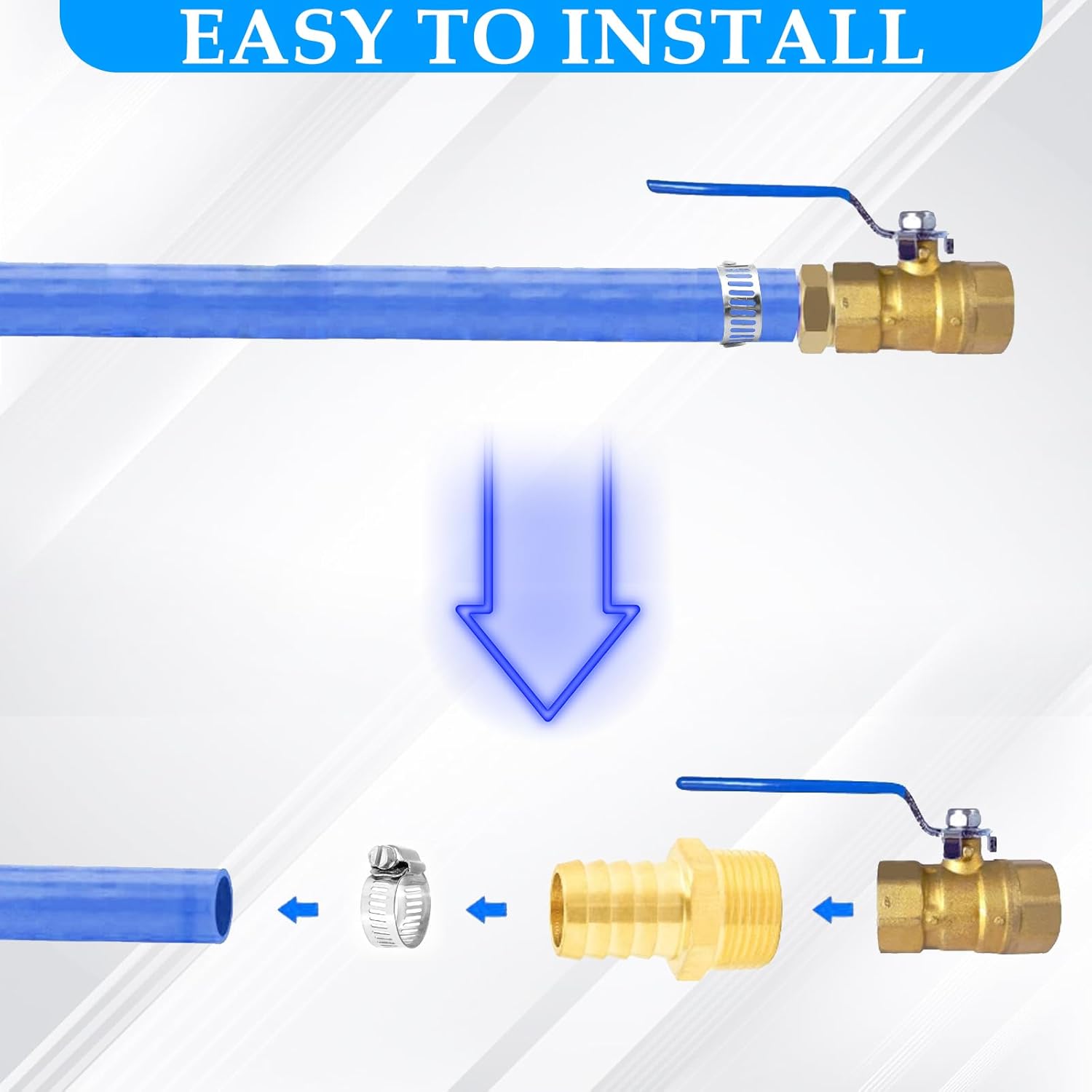 SDTC Tech Paquete de 2 accesorios de púas de manguera de latón de 12 pulgada de púa x 12 pulgada NPT macho adaptador de accesorios de tubería