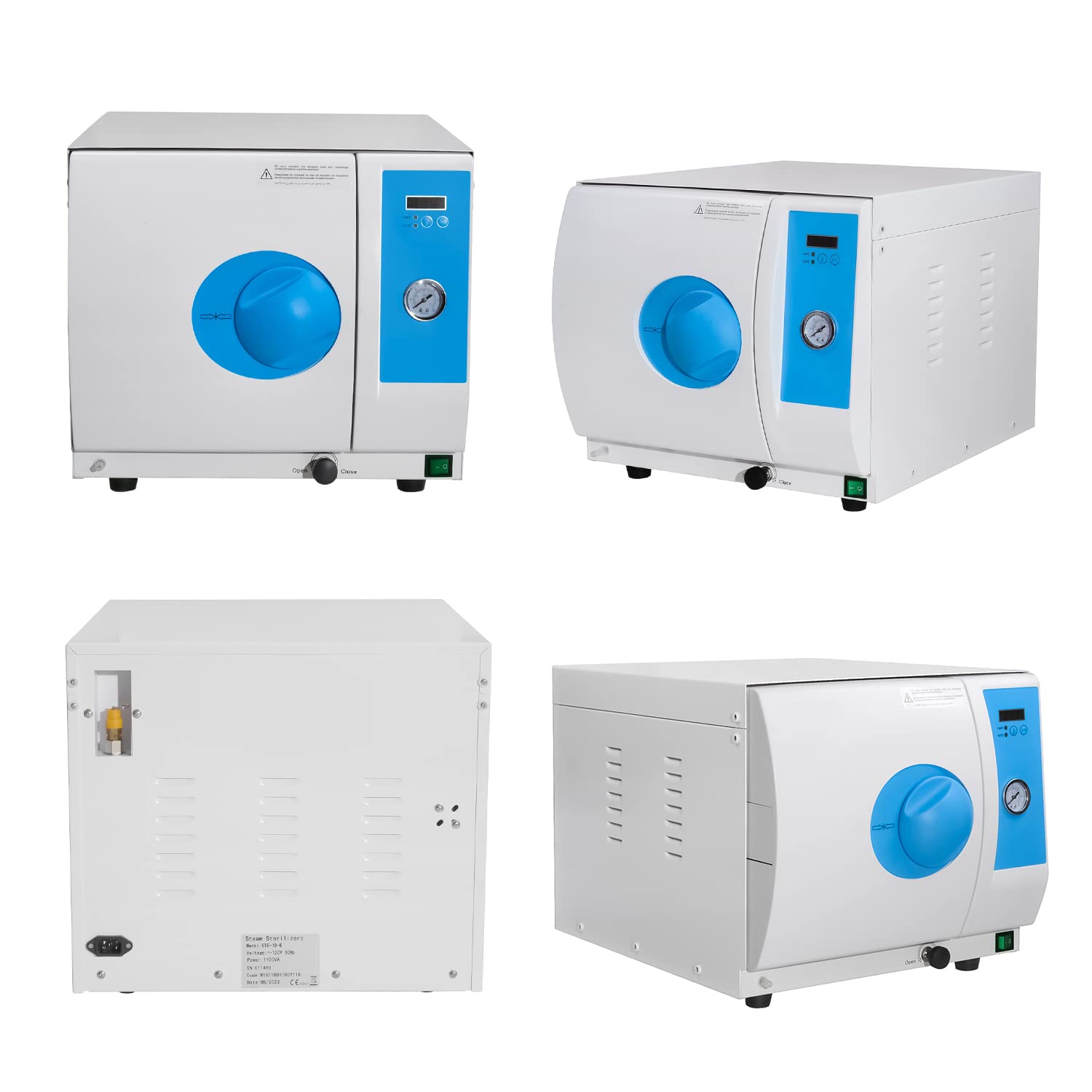 Clase N 18L Esterilizador de vapor semiautomático portátil Esterilizador de autoclave de mesa Esterilizador Digital Pantalla Autoclave Vapor
