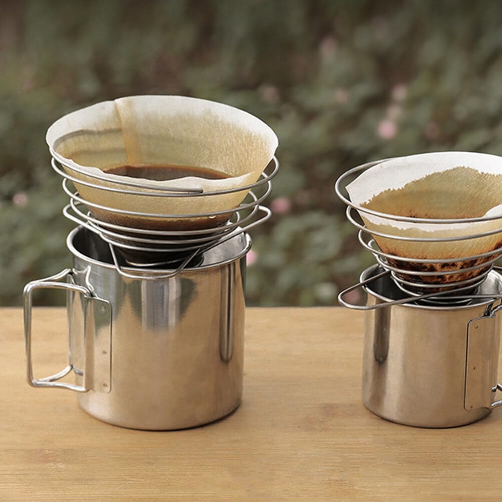Soporte de filtro de café al aire libre, 1 embudo plegable, para acampar, café, goteo, café, embudo plegable, embudo de escoria de té, para verter