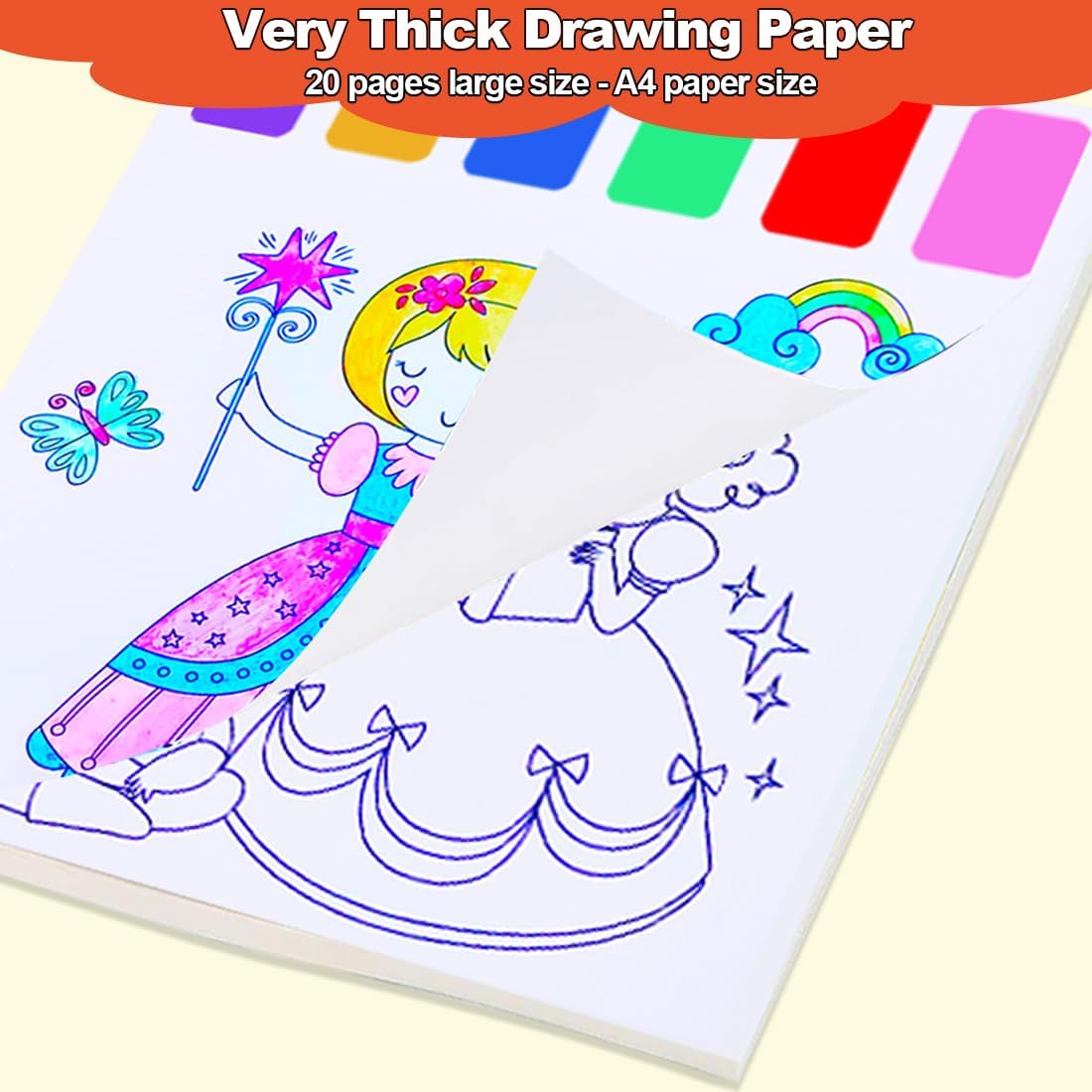 YXOTJHS Juegos de pintura de acuarela para niños, pintura grande con libros de agua, libros de acuarela para colorear para niños de 4 a 8 años,