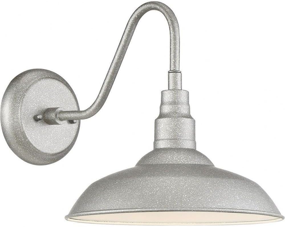 Quoizel BCE8410GV – Aplique de pared al aire libre junto a la playa, 1 luz, LED 11 vatios, galvanizado (10 pulgadas de alto x 10 pulgadas de ancho)