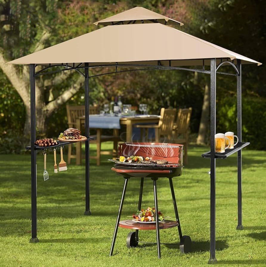 Toldo de repuesto para kiosco de 8 x 5 pies, cubierta superior de repuesto para toldo de repuesto, toldo de repuesto de doble nivel, parte superior