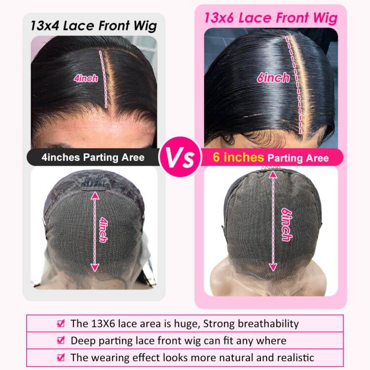 Pizazz Pelucas de cabello humano brasileño ondulado con encaje frontal transparente HD de 13 x 6 pulgadas, predepiladas, densidad 180, cabello
