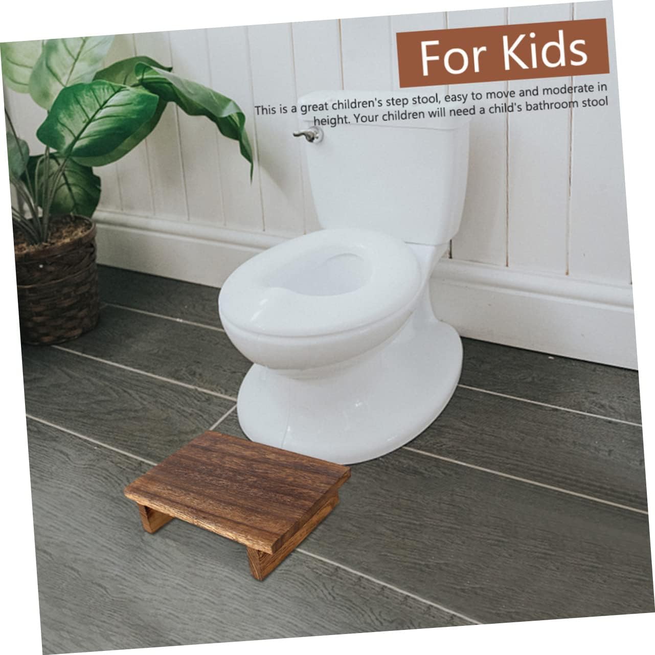 Tofficu Taburete de mesita de noche, taburete de cocina para niños pequeños, taburete de madera para niños, taburete de madera para adultos, muebles