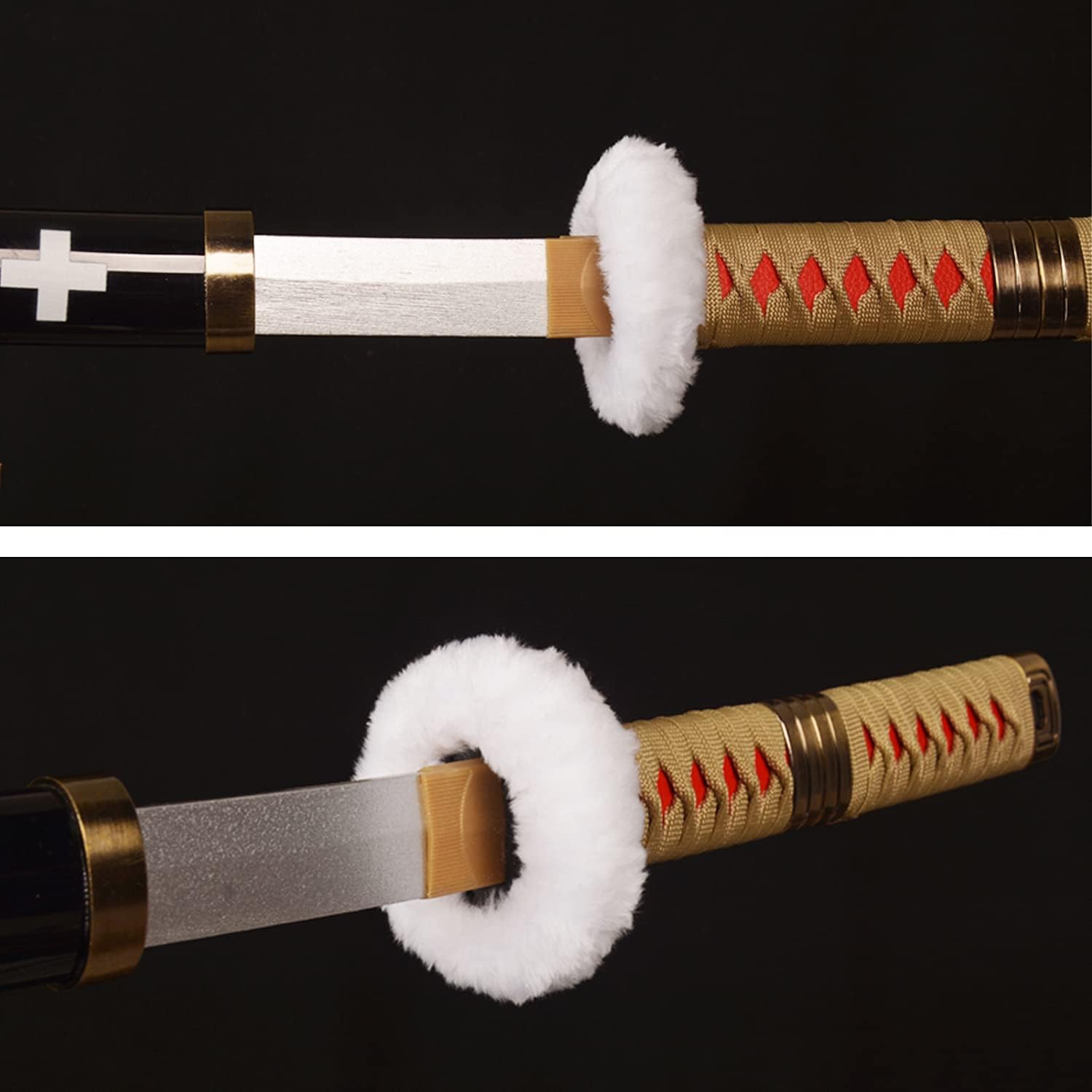 Espada Kikoku Trafalgar D Water Law Cosplay de 40 pulgadas, para exhibición, colección, rendimiento, versión roja