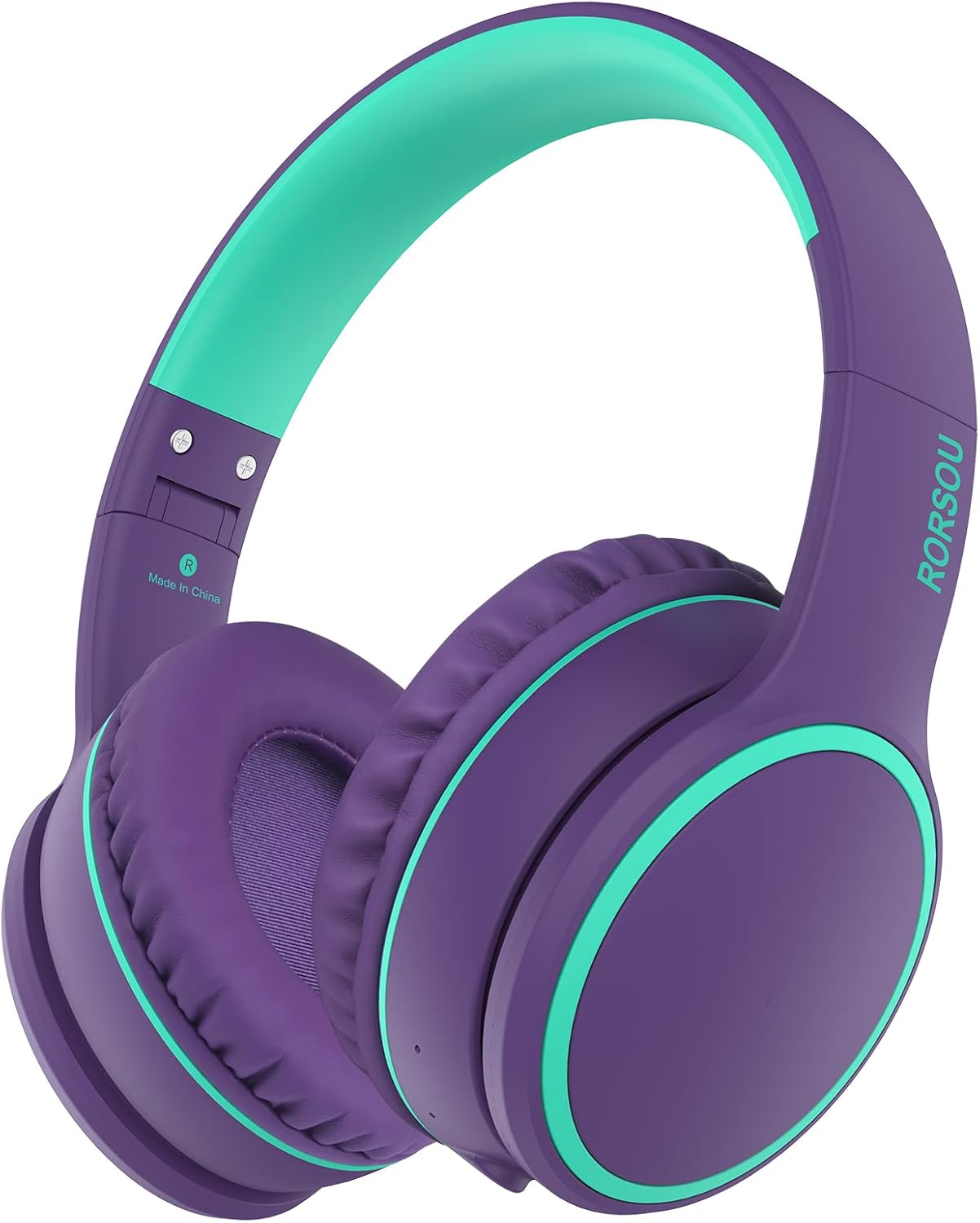 RORSOU B10 – Auriculares inalámbricos en la oreja, ligeros y plegables con graves profundos con micrófono, tiempo de reproducción de 50 horas,