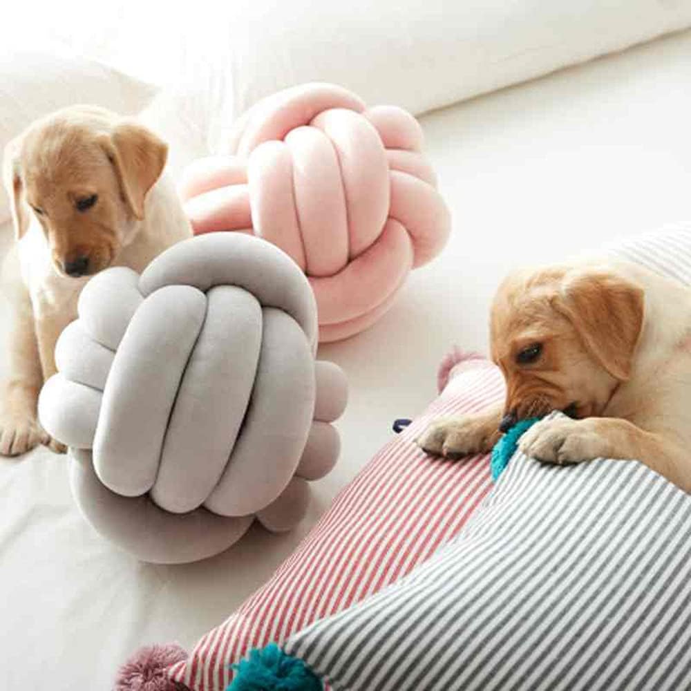 Almohadas redondas de nudo para decoración de habitación de niños, juguetes de peluche calmantes para aliviar el estrés (menta, 11 pulgadas11.0in)