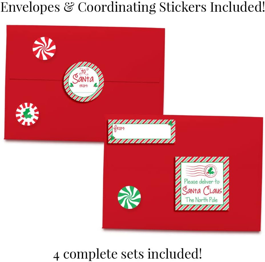 Kit oficial de Carta a Santa, 4 tarjetas de relleno de recuerdos navideños de 5 x 7 pulgadas Keep Precious Fleeting Moments Alive de alta calidad,