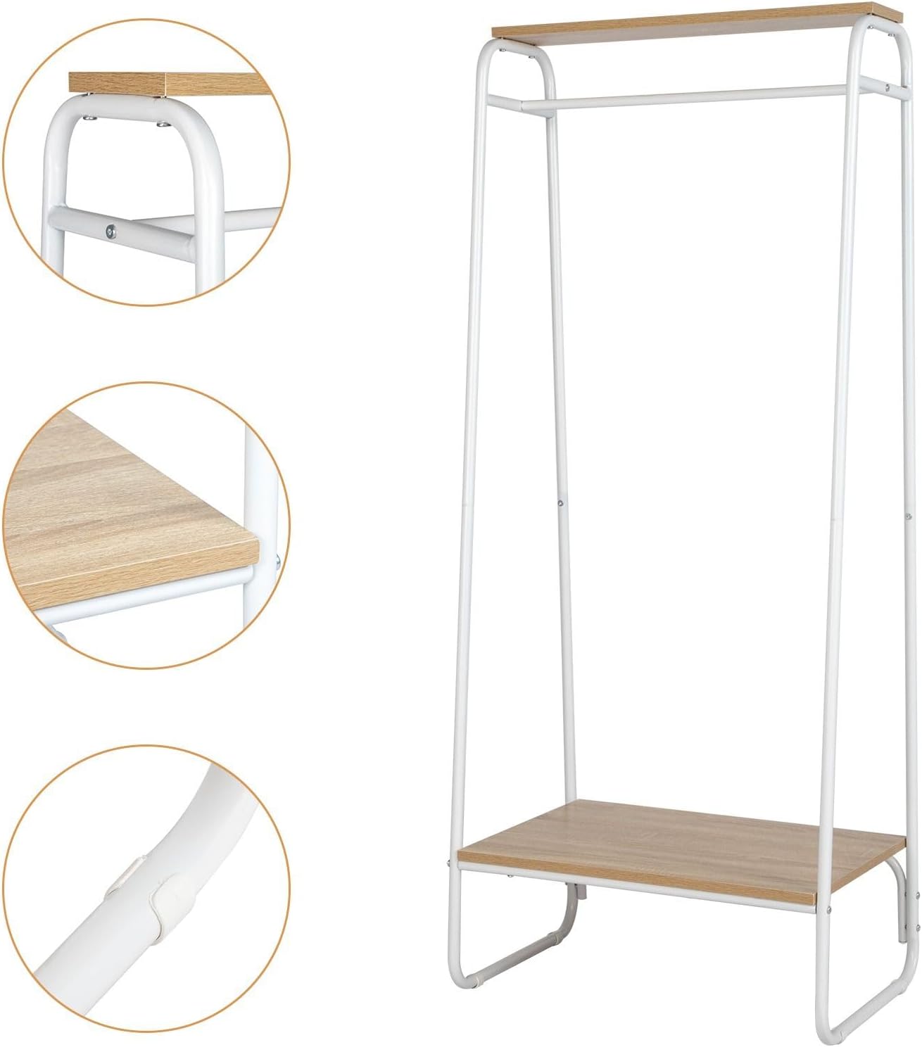 FRITHJILL Perchero que ahorra espacio con almohadilla ajustable, perchero colgante con MDF resistente y construcción de metal, fácil montaje
