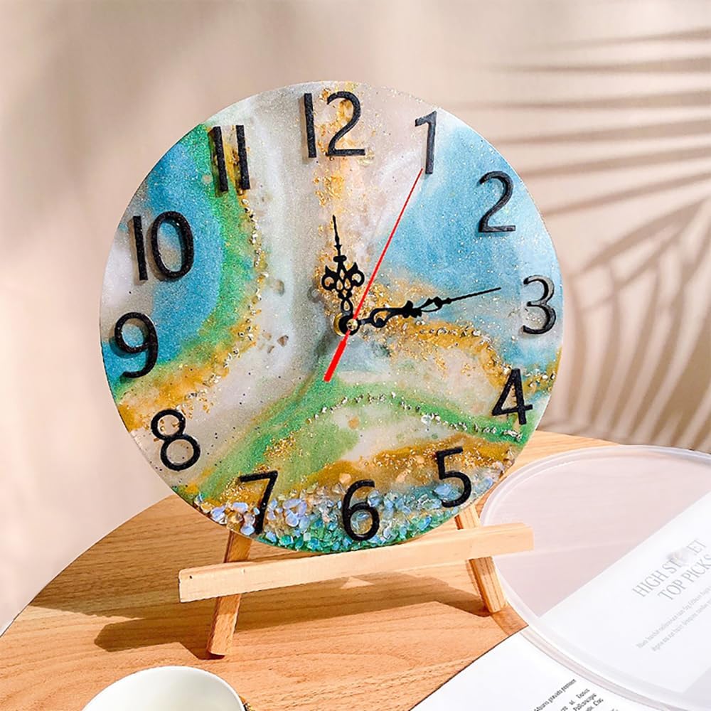 Moldes de reloj de resina, moldes de silicona con mecanismo de números romanos de 1014 pulgadas, moldes de resina para reloj, manualidades,