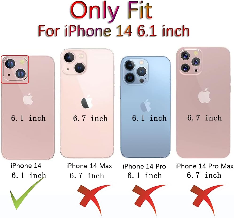MuZiFei Funda transparente para iPhone 14, chapado en oro rosa, borde de oro rosa, soporte de rotación de 90 grados, delgada, suave, flexible, funda